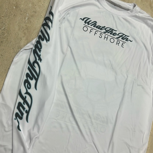 WTF - What The Fin? Long-Sleeve Performance Wicking Shirt - Jolly Fin NWT - Picture 4 of 4